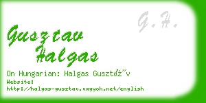 gusztav halgas business card